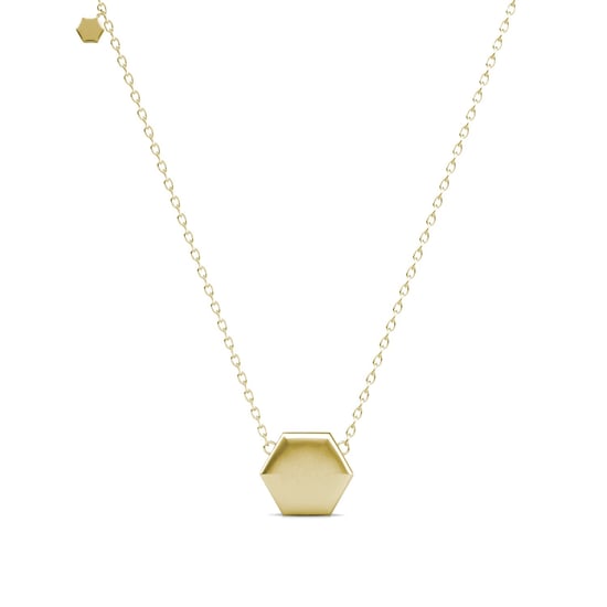 Sechseck-Anhänger - Gold und Kristall - Image 3