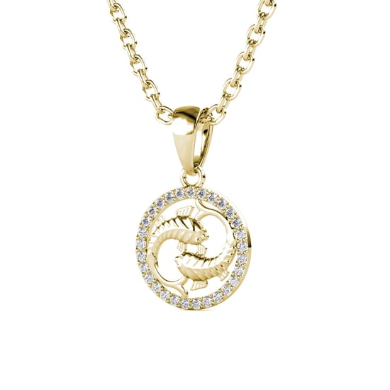 Sternzeichen-Anhänger Fische - Gold und Kristall - Image 2