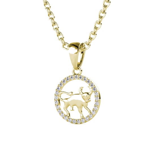 Stier Sternzeichen Anhänger - Gold und Kristall - Image 3