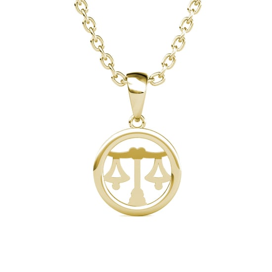 Anhänger Sternzeichen Waage - Gold und Kristall - Image 2