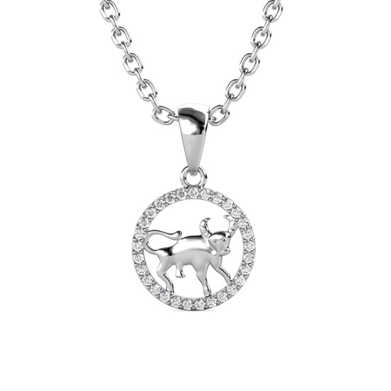 Stier Sternzeichen Anhänger - Silber und Kristall - Image 1