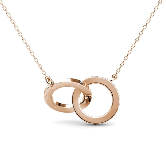 Kreis-Zwillingsanhänger - Roségold und Kristall - Image 5
