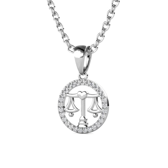 Sternzeichen-Anhänger Waage - Silber und Kristall - Image 3