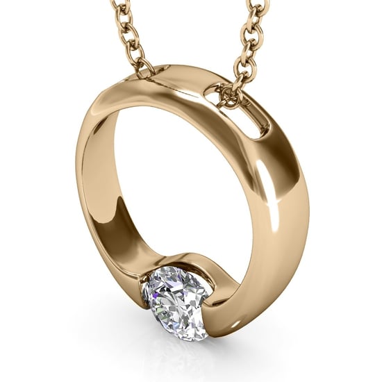 Mini-Ring-Anhänger - Gold und Kristall - Image 3