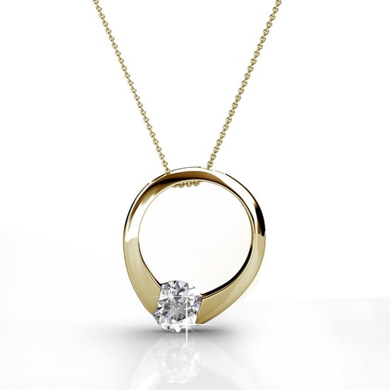 Mini-Ring-Anhänger - Gold und Kristall - Image 4