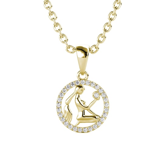 Jungfrau Sternzeichen Anhänger - Gold und Kristall - Image 1