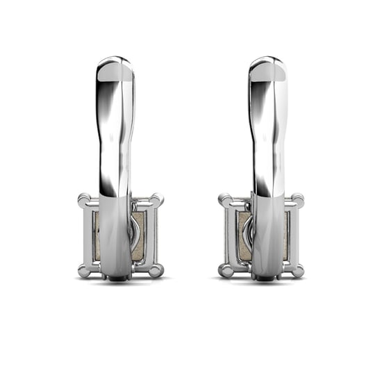 Quadratische Ohrringe - Silber und Kristall - Image 5