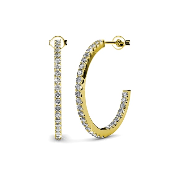 Creolen Simply - Gold und Kristall - Image 1