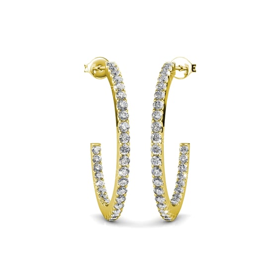 Creolen Simply - Gold und Kristall - Image 2