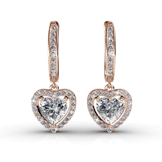 Only Love Ohrringe - Roségold und Kristall - Image 1