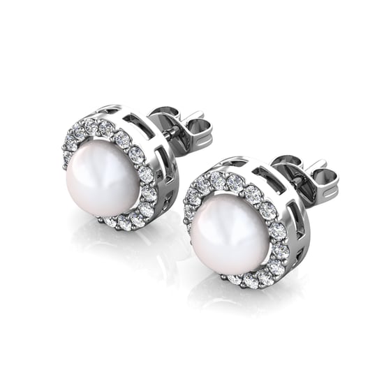 Circlet Perlenohrringe - Silber und Kristall - Image 3