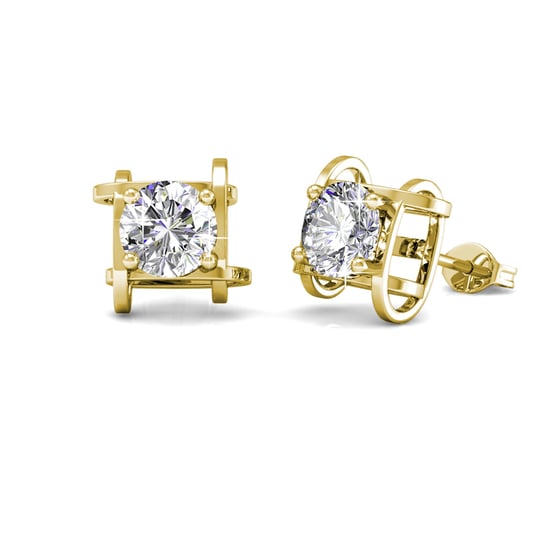 Roxy Ohrringe - Gold und Kristall - Image 1