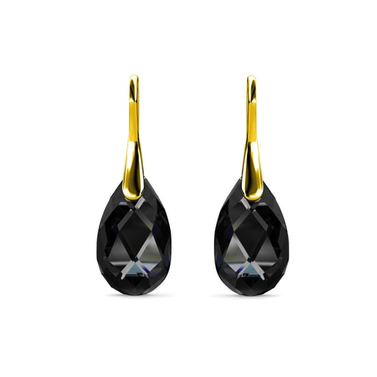 Tropfenförmige Hakenohrringe - Gold und Schwarz - Image 3