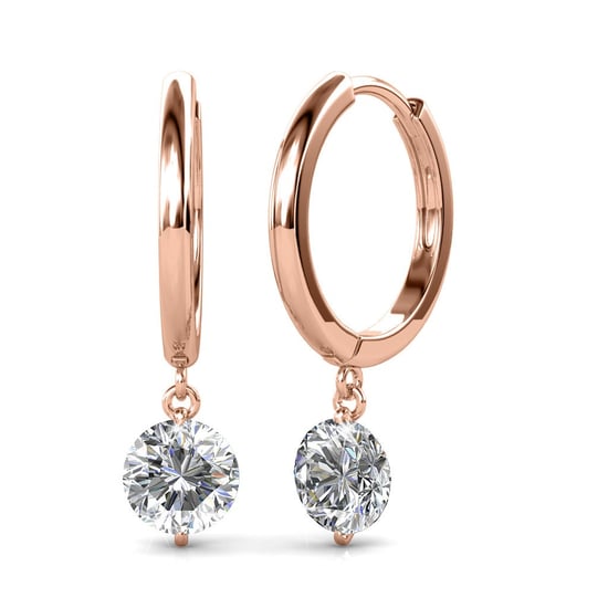 Grace Ohrringe - Roségold und Kristall - Image 1