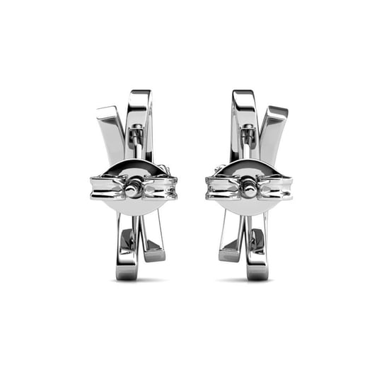Leuchtende Schleifenohrringe - Silber und Kristall - Image 4