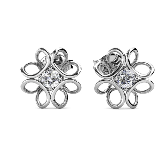 Narzissen Ohrringe - Silber und Kristall - Image 2