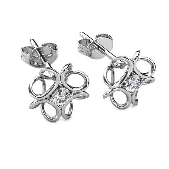 Narzissen Ohrringe - Silber und Kristall - Image 3