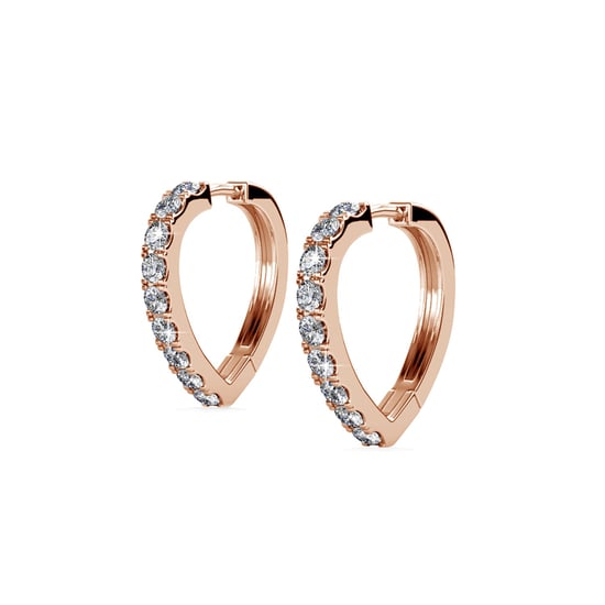Ariane Ohrringe - Roségold und Kristall - Image 3