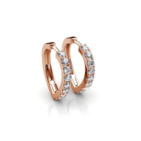 Ariane Ohrringe - Roségold und Kristall - Image 4