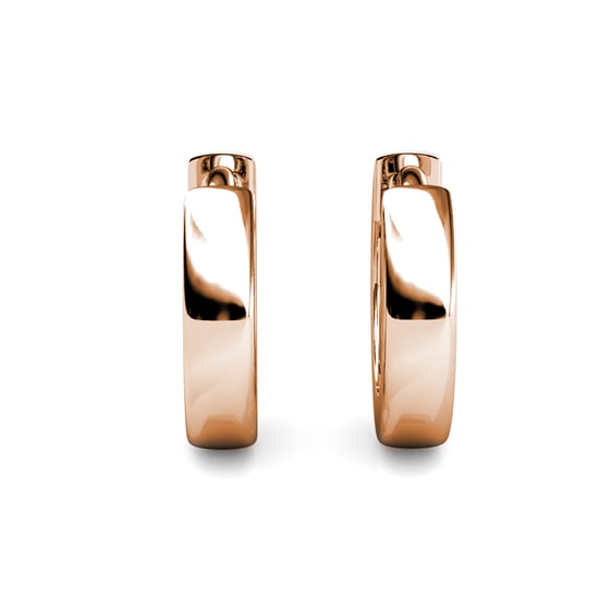 Ringe Ohrringe - Roségold und Kristall - Image 4