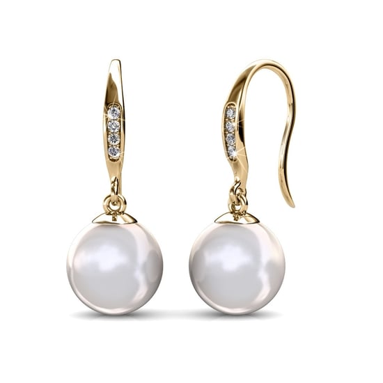 Perlenhaken-Ohrringe - Gold und Kristall - Image 1