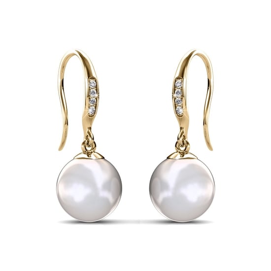 Perlenhaken-Ohrringe - Gold und Kristall - Image 2