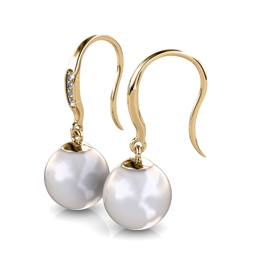 Perlenhaken-Ohrringe - Gold und Kristall - Image 3