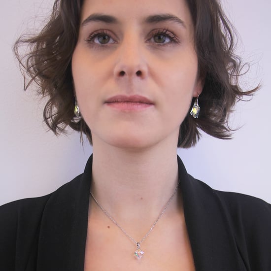 Silberne Ritterohrringe - Silber und glänzendes Weiß - Image 6