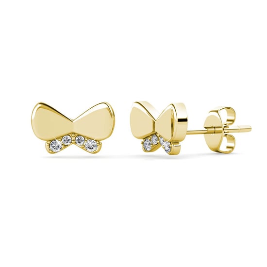 Schmetterlingsschleifen-Ohrringe - Gold und Kristall - Image 1