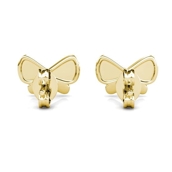Schmetterlingsschleifen-Ohrringe - Gold und Kristall - Image 4