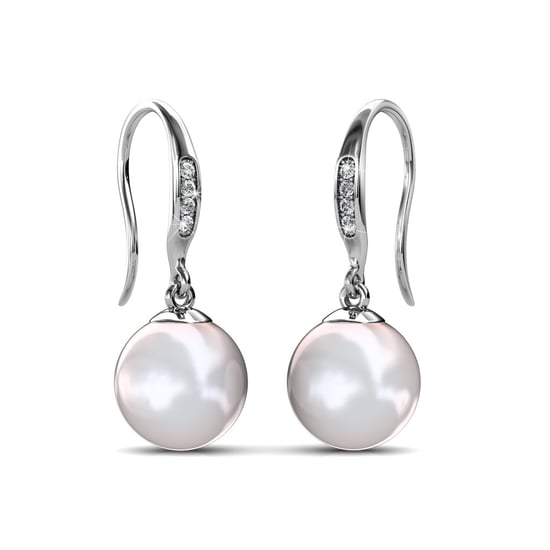 Perlenhaken-Ohrringe - Silber und Kristall - Image 2