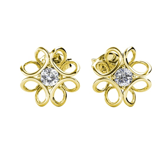 Narzissen Ohrringe - Gold und Kristall - Image 2