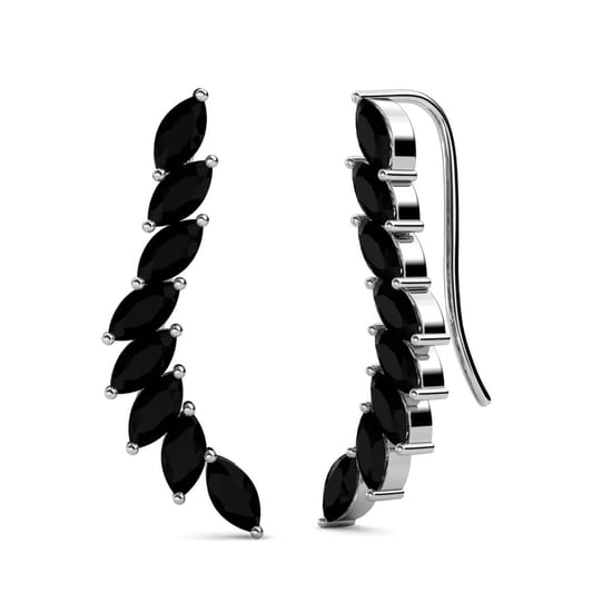 Clematis Ohrringe - Silber und Schwarz - Image 1