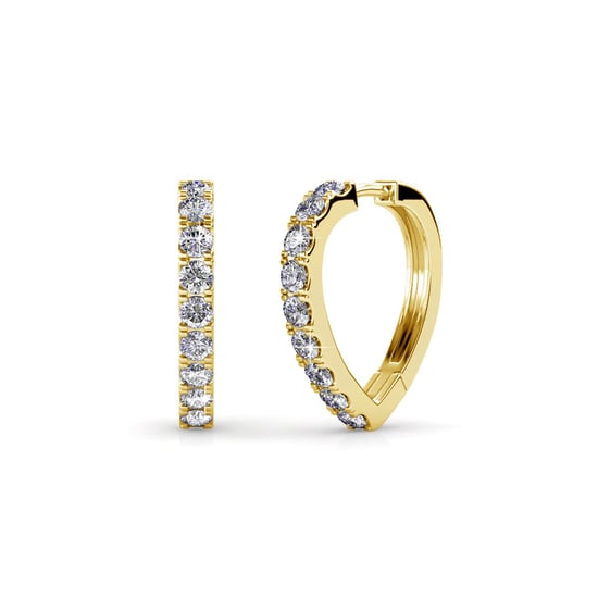 Ariane Ohrringe - Gold und Kristall - Image 1