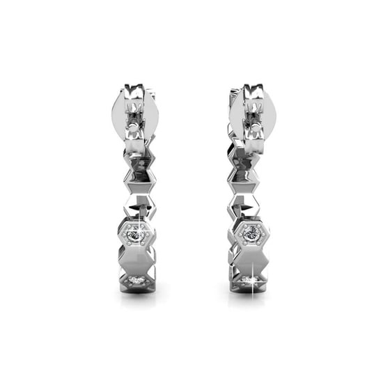 Gebogene Ohrringe - Silber und Kristall - Image 5