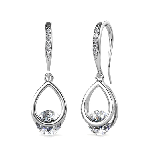 Tristin Hakenohrringe - Silber und Kristall - Image 1