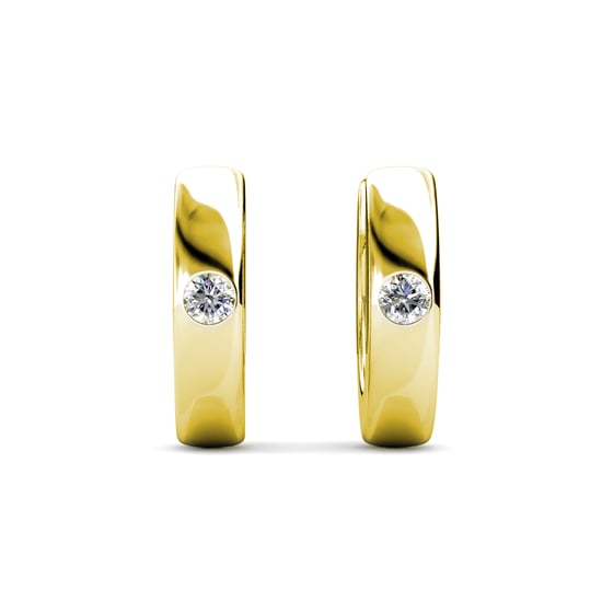 Ringe Ohrringe - Gold und Kristall - Image 2