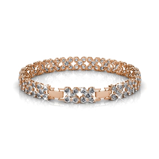 Blumenarmbänder - Roségold und Kristall - Image 1
