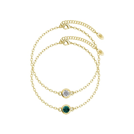 MYC Paris Geburtsstein-Armbänder, Gold, Kristall und Grün - Gold - Image 1