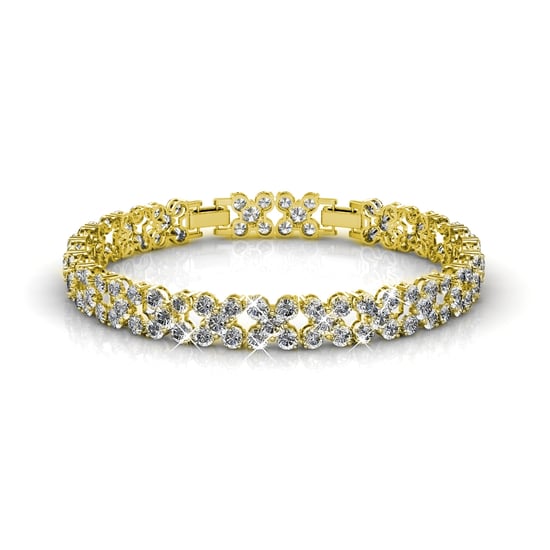Blumige Armbänder - Gold und Kristall - Image 1