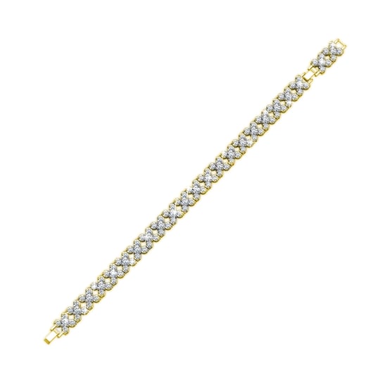 Blumige Armbänder - Gold und Kristall - Image 2
