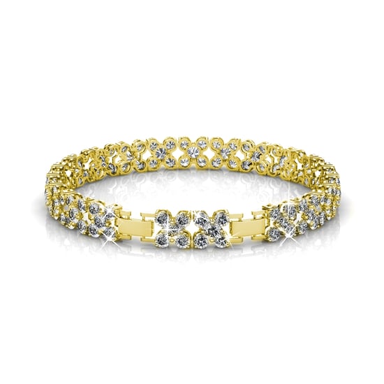 Blumige Armbänder - Gold und Kristall - Image 3