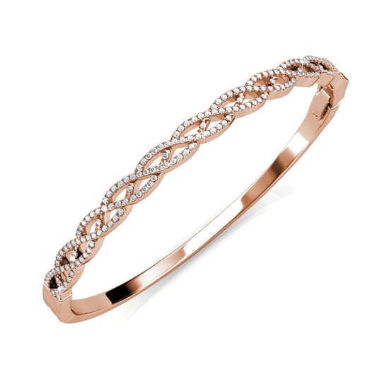 Geflochtene Armbänder - Roségold und Kristall - Image 3