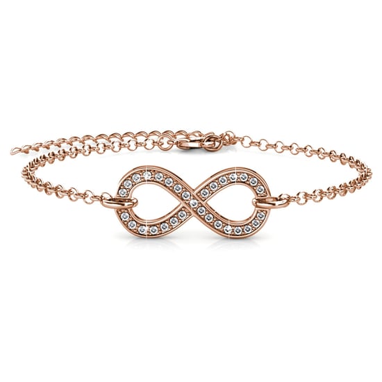 Infinity Eight Armbänder - Roségold und Kristall - Image 2