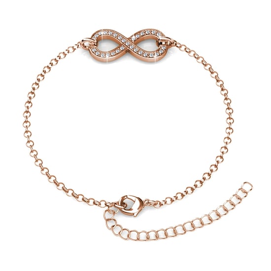 Infinity Eight Armbänder - Roségold und Kristall - Image 3