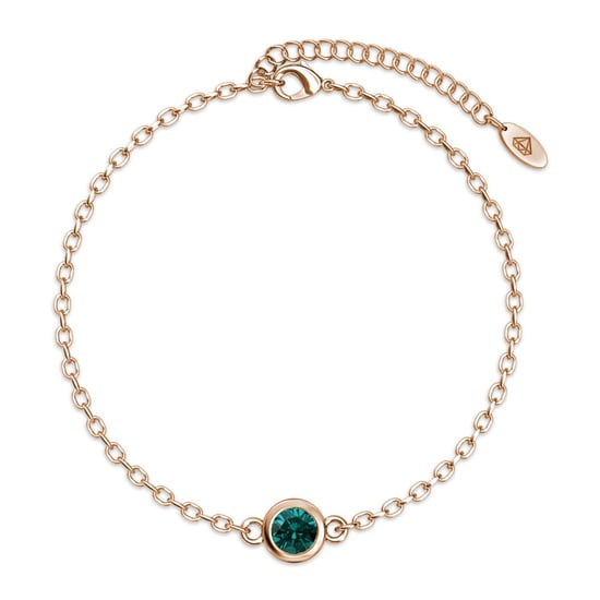 Geburtsstein-Armbänder - Roségold und Dunkelgrün - Image 1