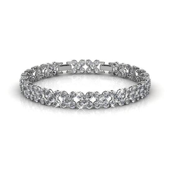 Blumige Armbänder - Silber und Kristall - Image 1