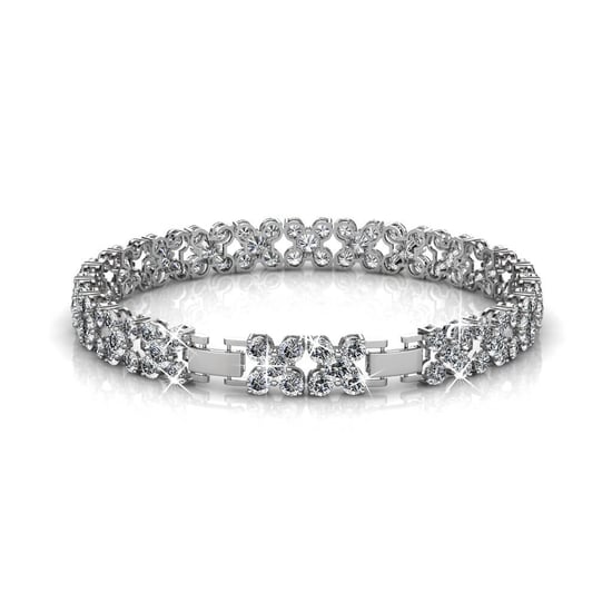 Blumige Armbänder - Silber und Kristall - Image 2
