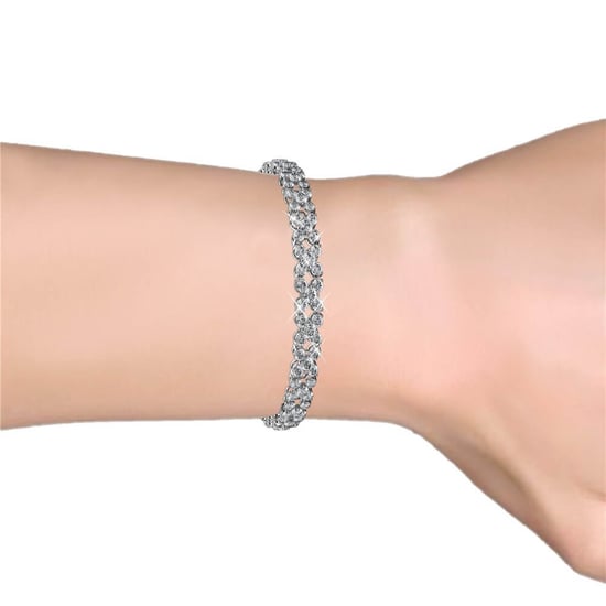 Blumige Armbänder - Silber und Kristall - Image 4