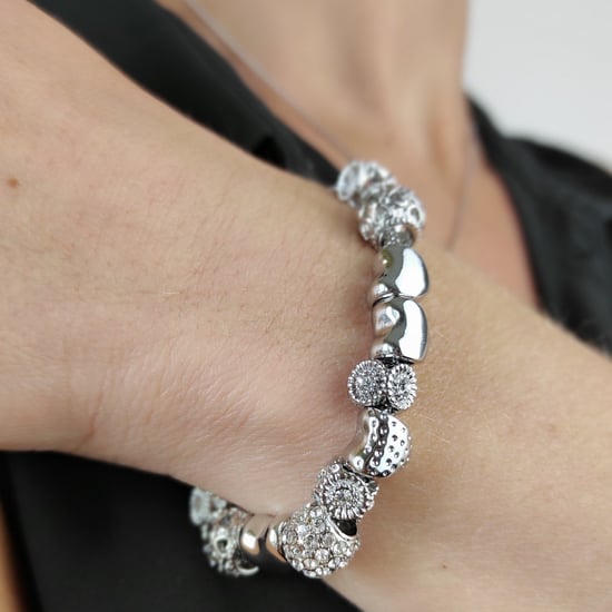 Strahlende Charm-Armbänder - Silber und Kristall - Image 2